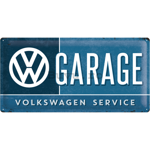 Placă metalică: VW Garage - 25x50 cm