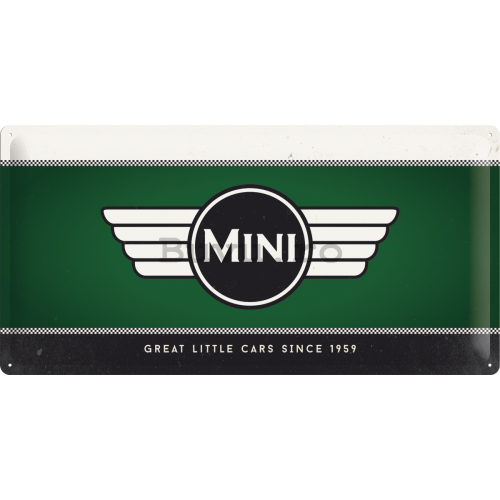 Placă metalică - Mini Cooper (logo-ul verde)