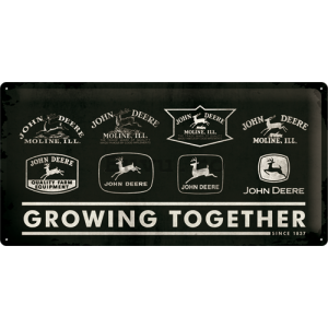 Placă metalică - John Deere (Growing Together)
