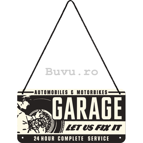 Placa metalica cu snur - Garage