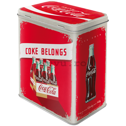 Cutie metalică L - Coca-Cola (Coke Belongs)