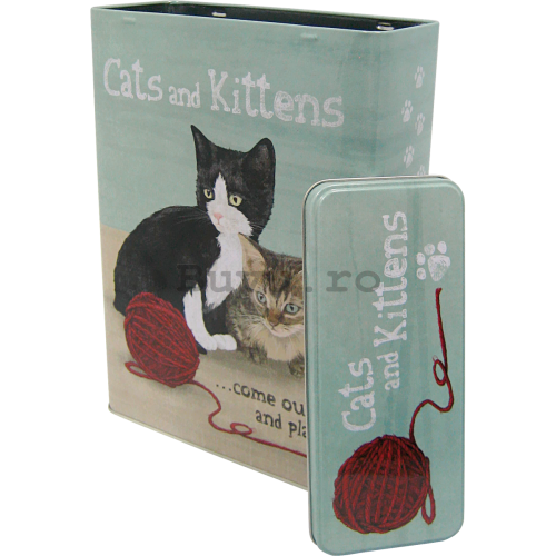 Cutie metalică XL - Cats and Kittens