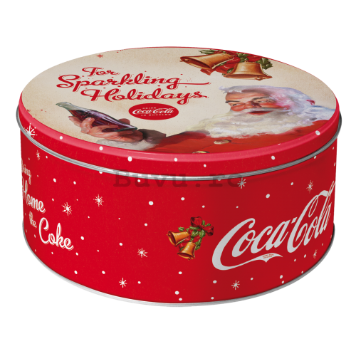 Cutie metalică L circulară - Coca-Cola (For Sparkling Holidays)