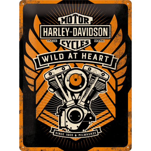 Placă metalică - Harley-Davidson Wild At Heart (Special Edition)