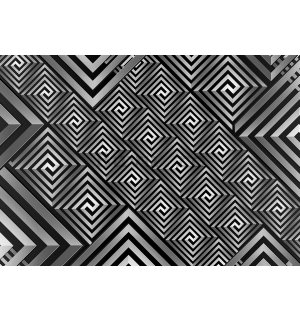 Fototapet: Abstracție alb-negru (1) - 254x368 cm