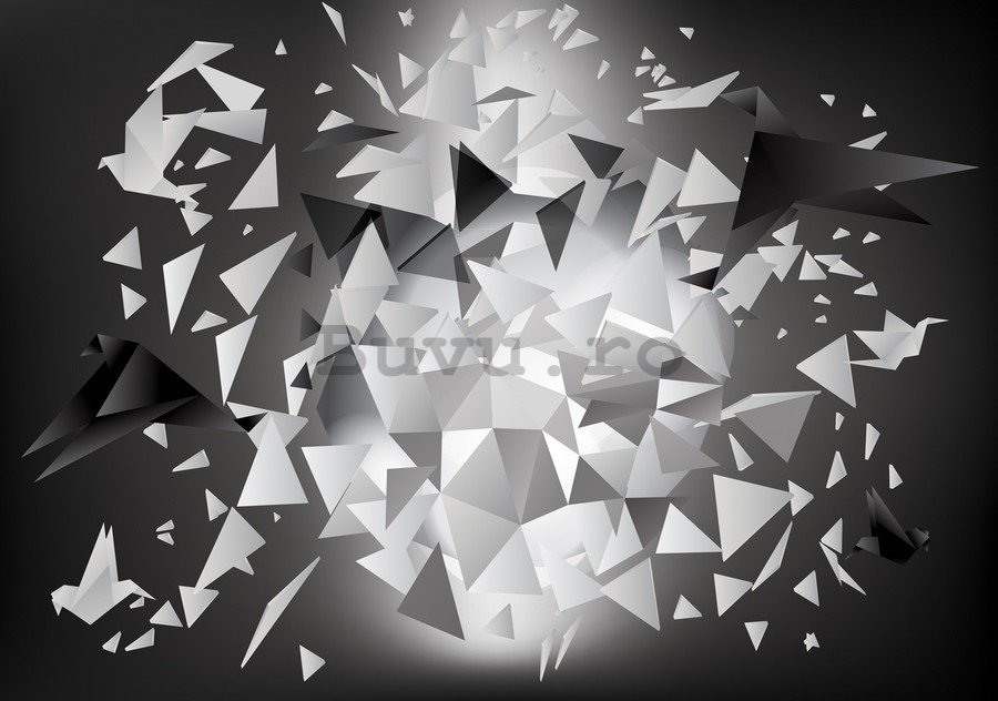 Fototapet: Origami alb-negru (1) - 184x254 cm