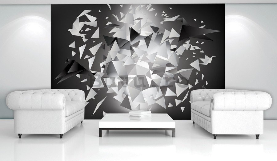 Fototapet: Origami alb-negru (1) - 254x368 cm