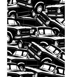 Fototapet: Mașini alb-negru (1) - 254x184 cm