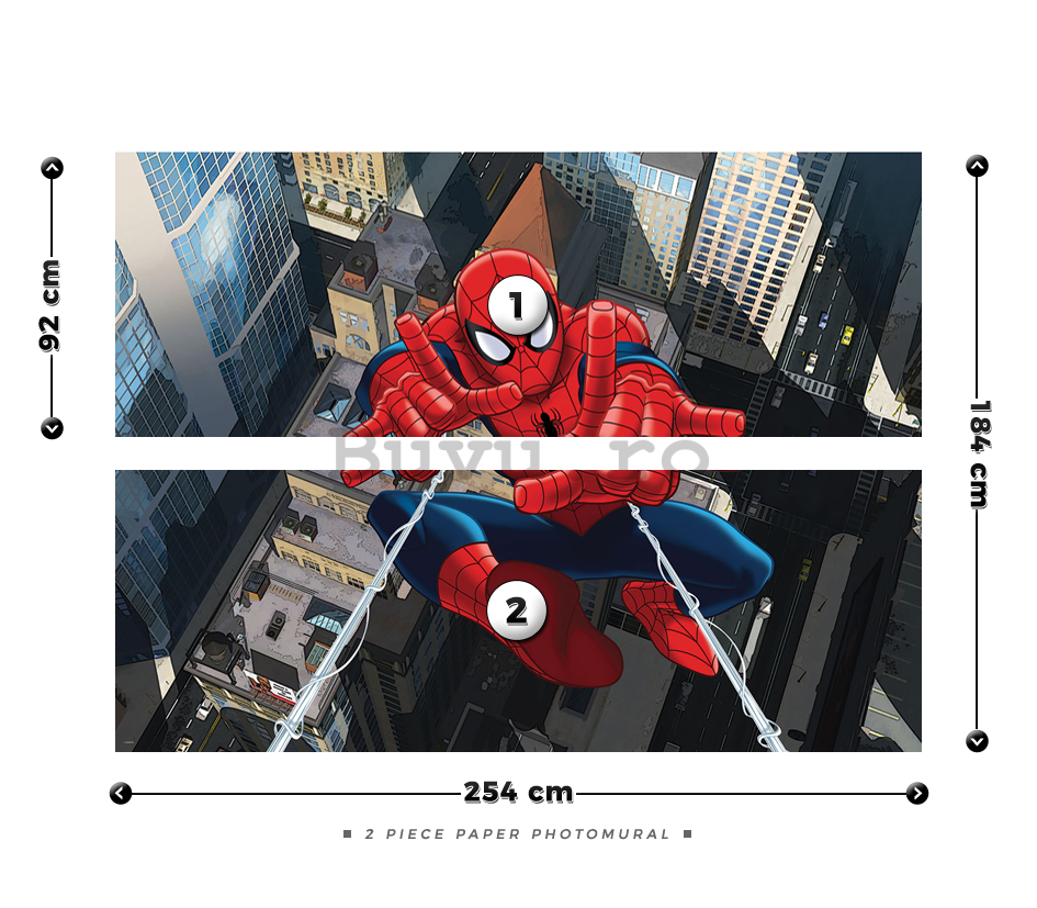 Fototapet: Spiderman (3) - 184x254 cm
