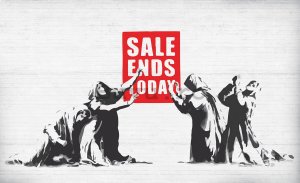 Fototapet: Sale Ends Today (Pray) - 184x254 cm
