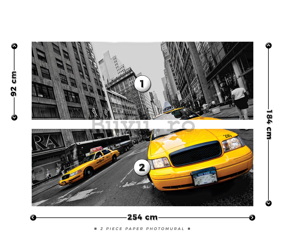 Fototapet: Manhattan Taxi - 184x254 cm