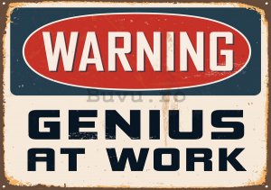 Fototapet: Warning Genius at Work - 184x254 cm