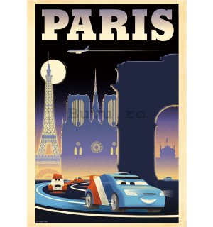 Fototapet: Cars 2 Paris (reclamă) - 184x254 cm