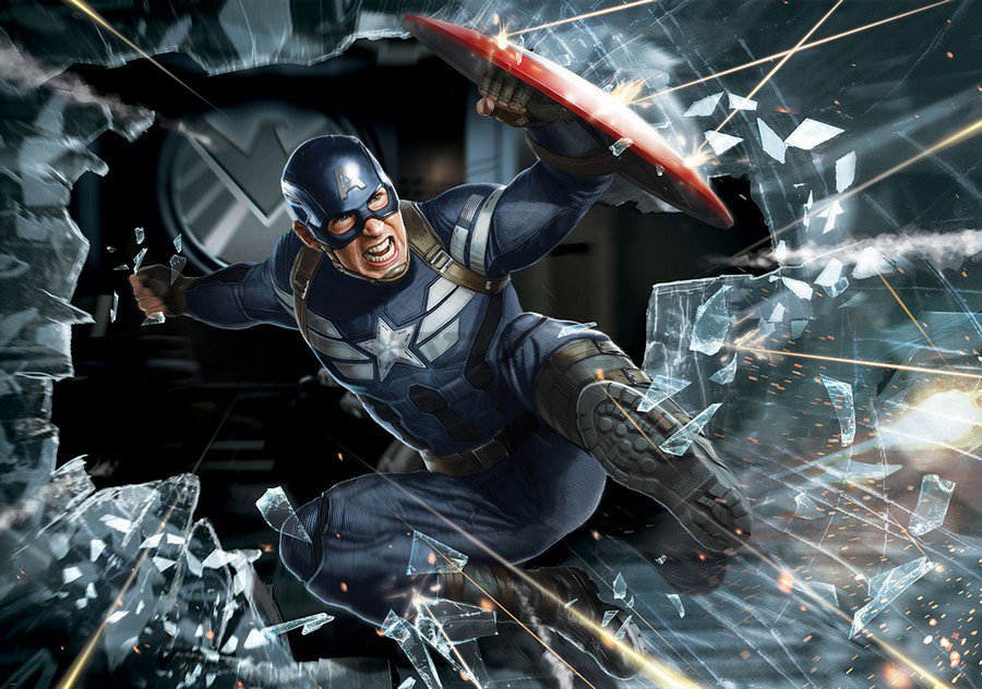 Fototapet: Captain America (2) - 254x368 cm