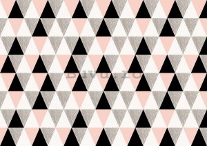 Fototapet: Triunghiuri alb-negru - 184x254 cm