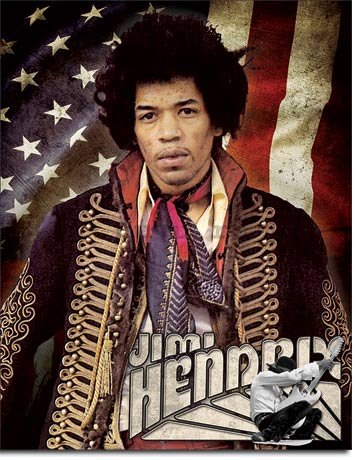 Placă metalică - Jimi Hendrix (pavilion)