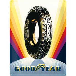 Placă metalică: Good Year (Rainbow Wheel) - 40x30 cm