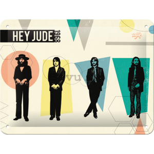 Placă metalică: The Beatles (Hey Jude) - 15x20 cm
