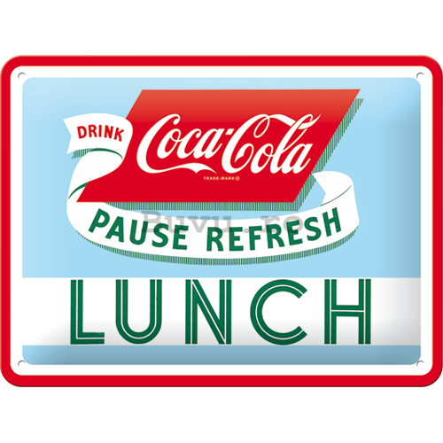 Placă metalică: Coca-Cola (Lunch) - 15x20 cm