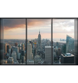 Fototapet vlies: Vedere Manhattan, de la fereastră - 184x254 cm