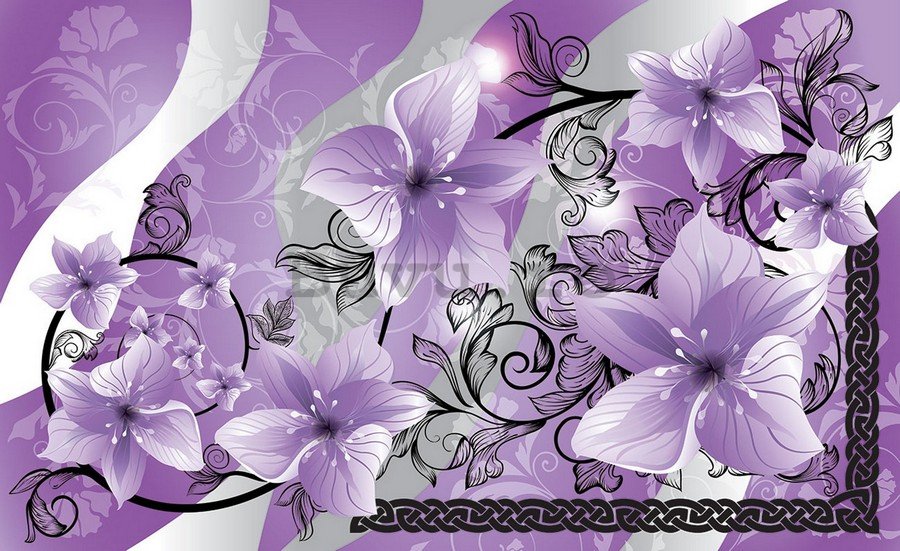 Fototapet vlies: Flori violet - 184x254 cm