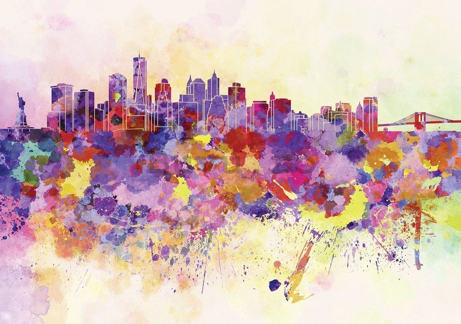 Tablou canvas: Oraș pastelat - 75x100 cm