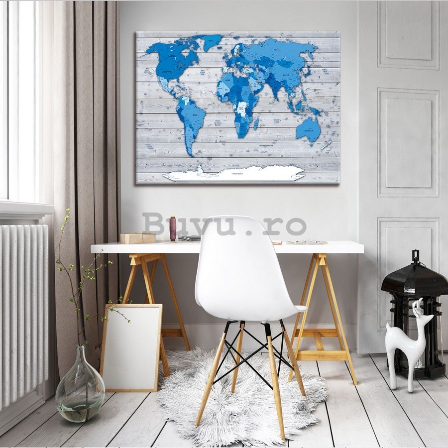 Tablou canvas: Harta lumii (4) - 75x100 cm