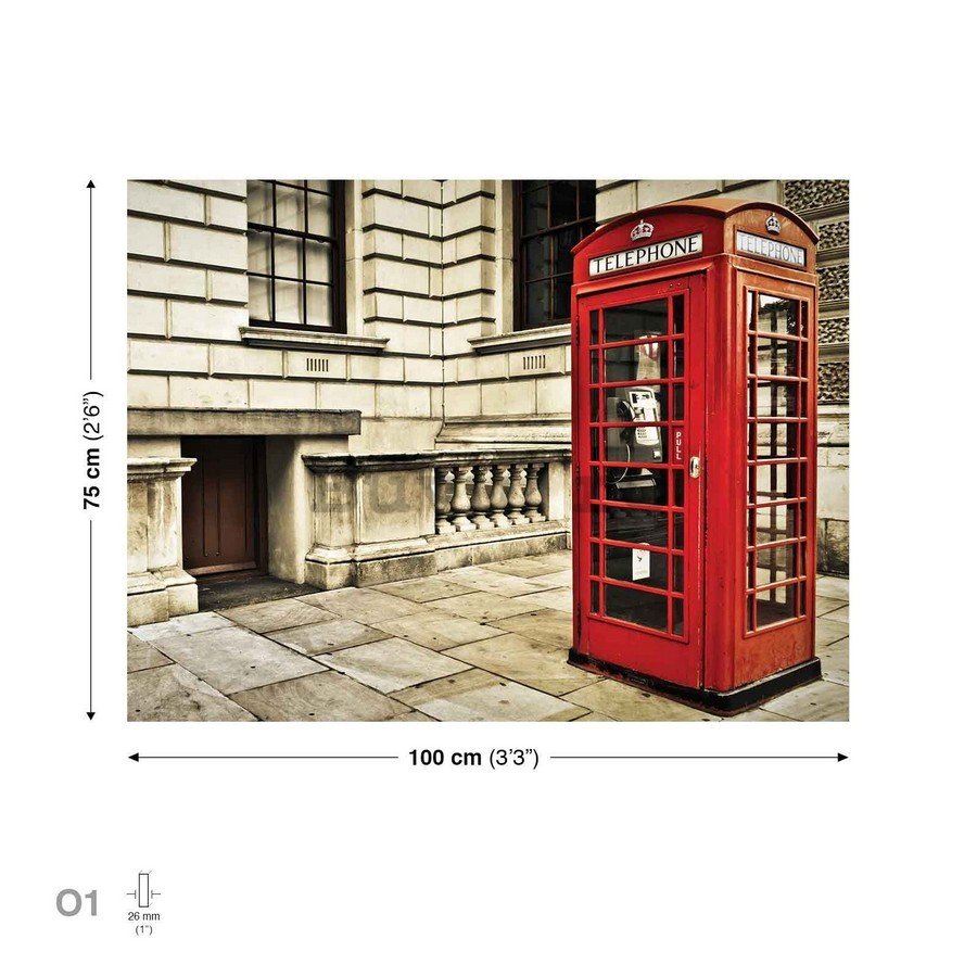 Tablou canvas: Cabină telefonică (1) - 75x100 cm