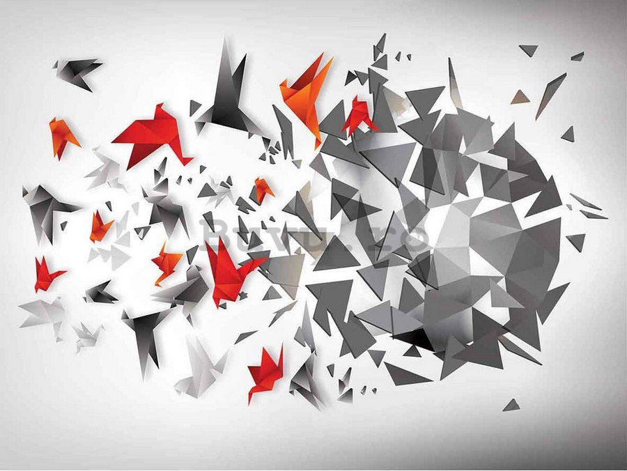 Tablou canvas: Origami birds (7) - 75x100 cm