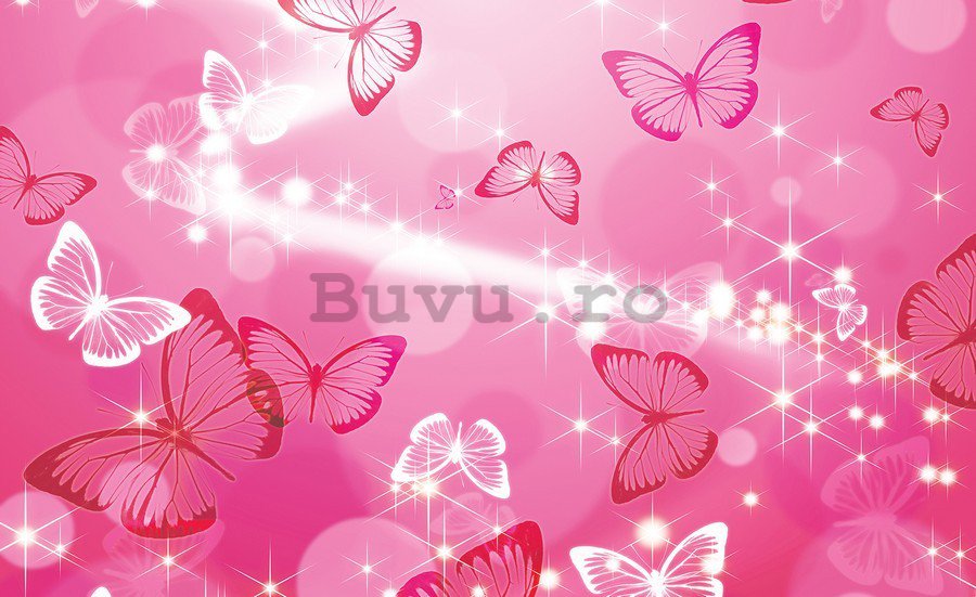 Tablou canvas: Roz fluture (1) - 75x100 cm
