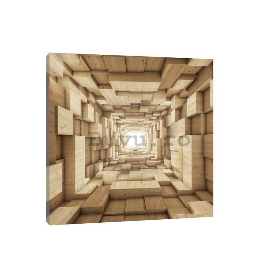 Tablou canvas: Tunel din lemn - 75x100 cm