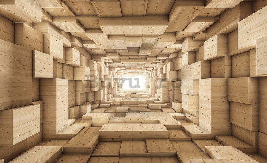 Tablou canvas: Tunel din lemn - 75x100 cm