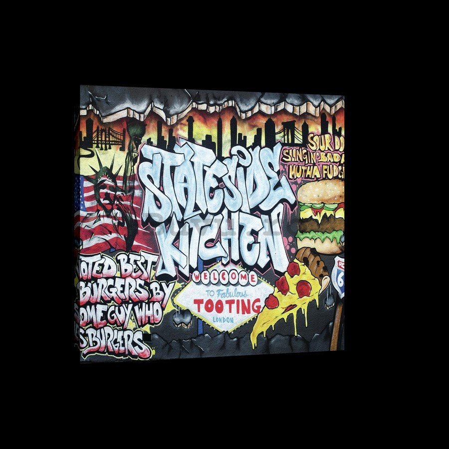 Tablou canvas: Stateside Kitchen (graffiti) - 75x100 cm