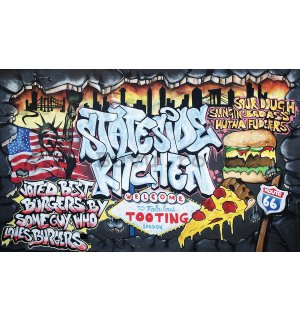 Tablou canvas: Stateside Kitchen (graffiti) - 75x100 cm