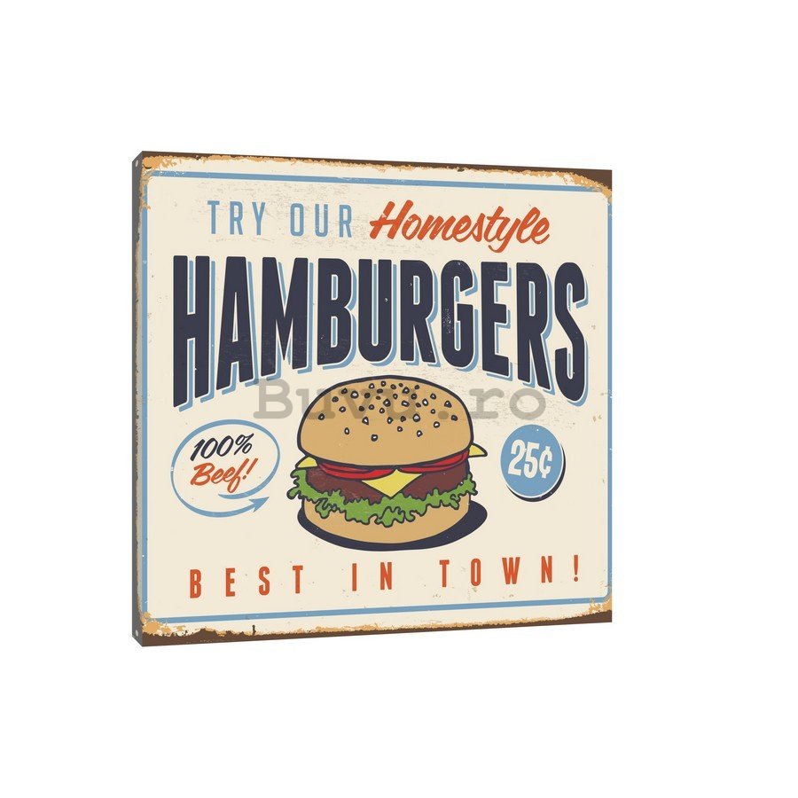 Tablou canvas: Hamburgers - 75x100 cm