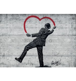Tablou canvas: Inimi (graffiti) - 75x100 cm