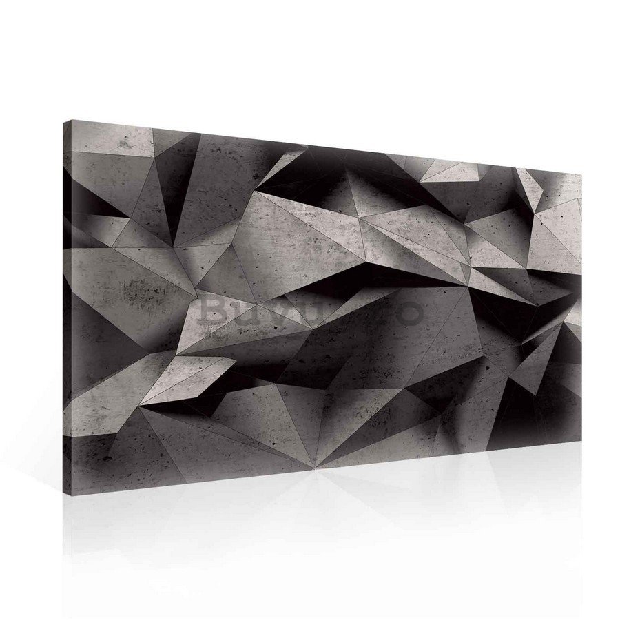 Tablou canvas: Abstracție alb-negru (5) - 75x100 cm