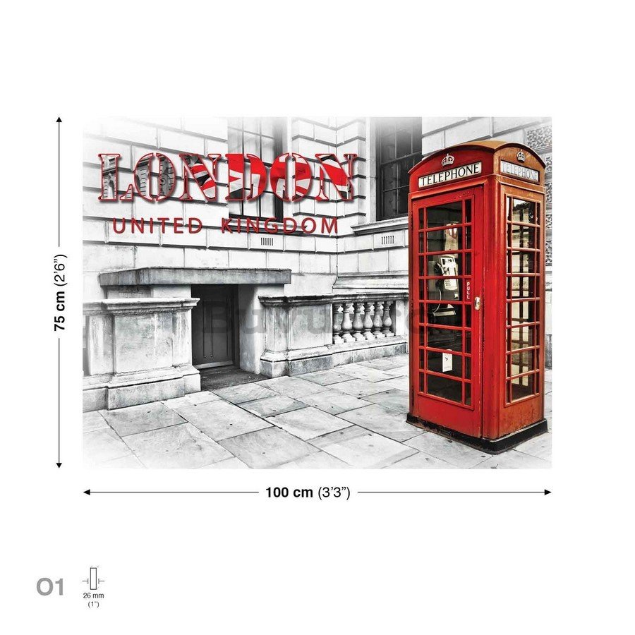 Tablou canvas: Cabină telefonică (2) - 75x100 cm