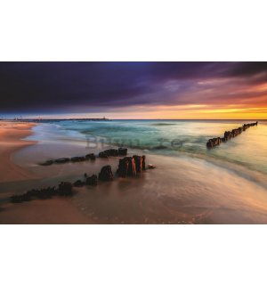 Tablou canvas: Apus de soare pe plajă - 75x100 cm