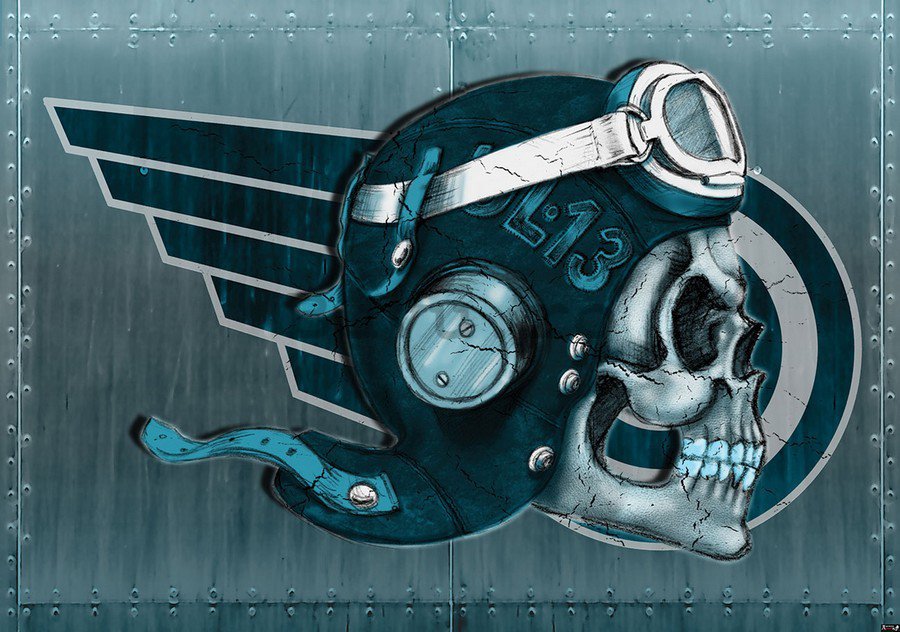 Tablou canvas: Undead Pilot - 75x100 cm