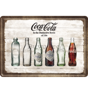 Ilustrată metalică - Coca-Cola (sticle)