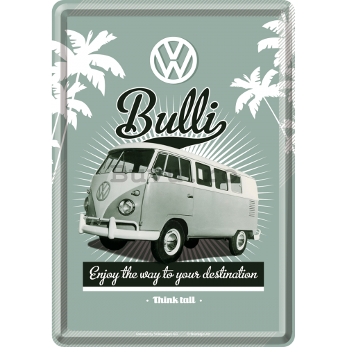 Ilustrată metalică - VW Bulli (Enjoy the Way to Yours Destination)