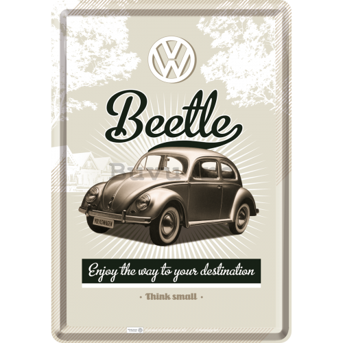 Ilustrată metalică - VW Beetle (Enjoy the Way to Yors Destination)