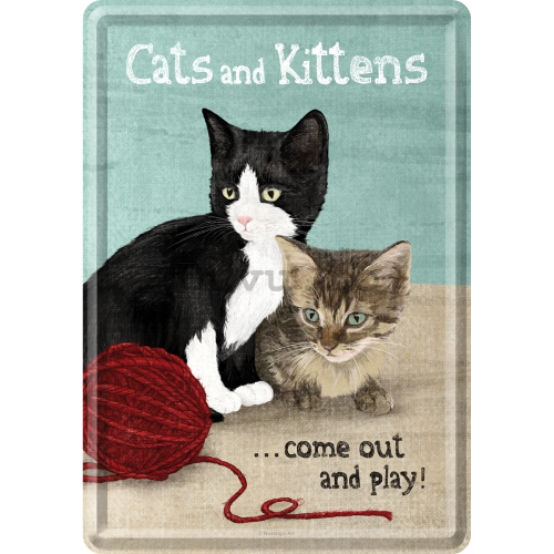 Ilustrată metalică - Cats and Kittens