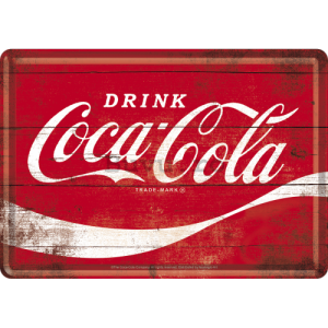Ilustrată metalică - Coca-Cola (logo ro?u)