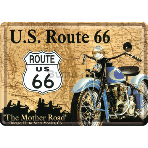 Ilustrată metalică - U.S. Route 66