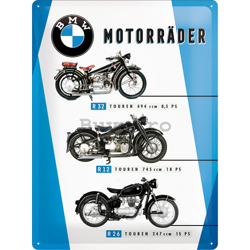 Placă metalică: BMW Motorräder - 40x30 cm