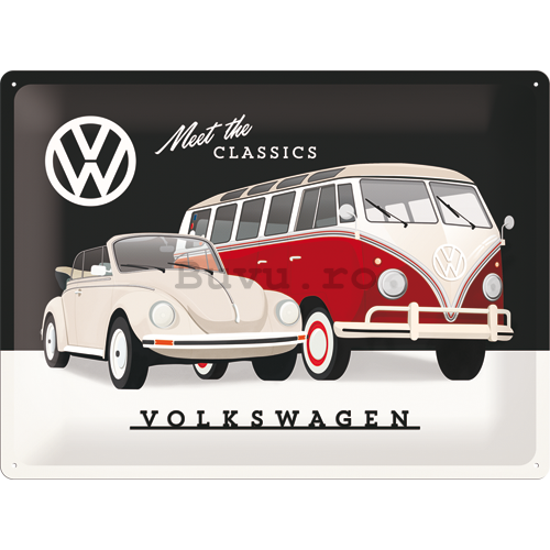 Placă metalică: Volkswagen (Meet the Classic) - 30x40 cm