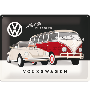 Placă metalică: Volkswagen (Meet the Classic) - 30x40 cm