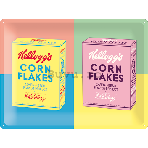Placă metalică: Kellog's Corn Flakes (Pop Art) - 30x40 cm